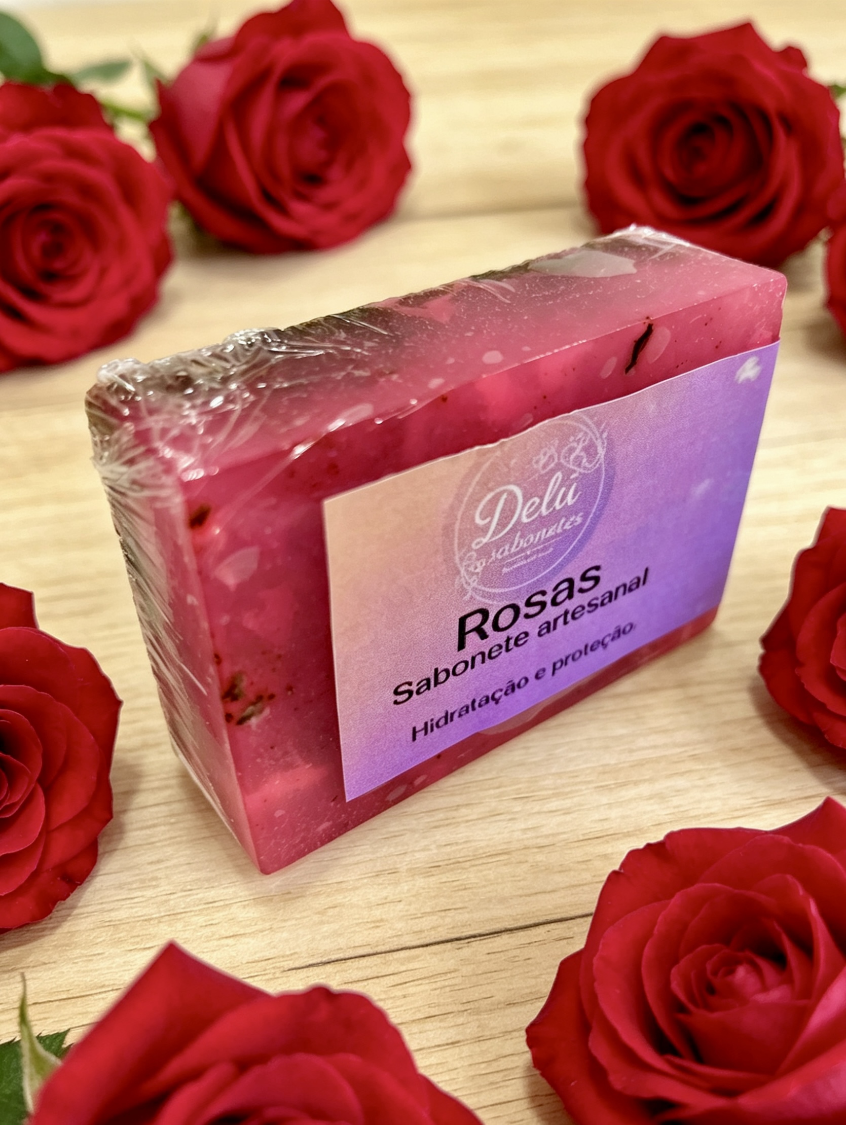 Sabonete Artesanal Rosa Exuberante - Imagem 3