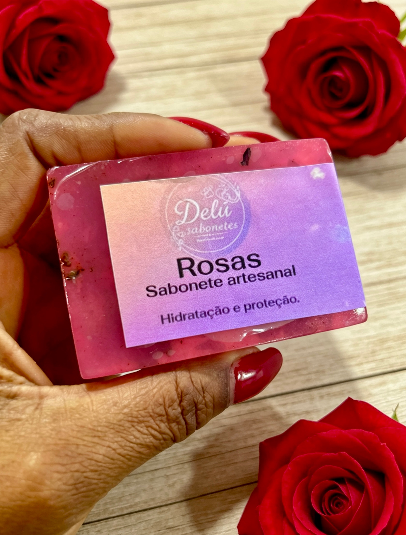 Sabonete Artesanal Rosa Exuberante - Imagem 2