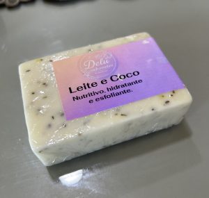 Sabonete Artesanal Leite e Coco