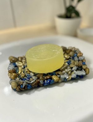 Saboneteira/barra artesanal pedras naturais