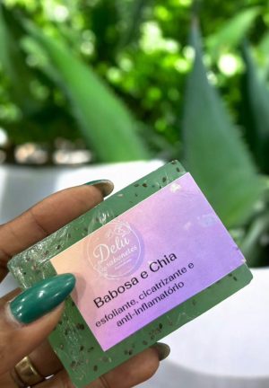 Sabonete Artesanal Babosa e Chia.